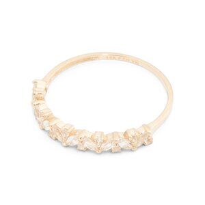 GEMOLIO Gold/White Topaz Made In Italy 14kt Gold White Topaz Ring